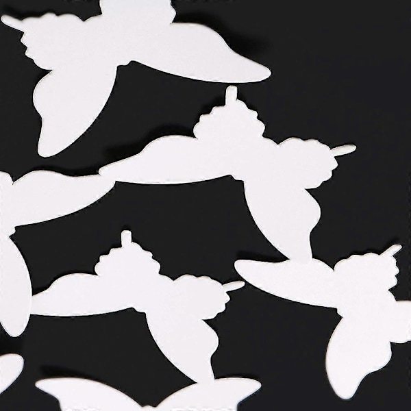 100 stk 3D Papir Hvite Sommerfugl Veggklistremerker Avtakbare Kunsthåndverk Sommerfugler Dekaler Veggmaleri For Hjem Rom Barnerom Jenter Soverom DIY Vegg