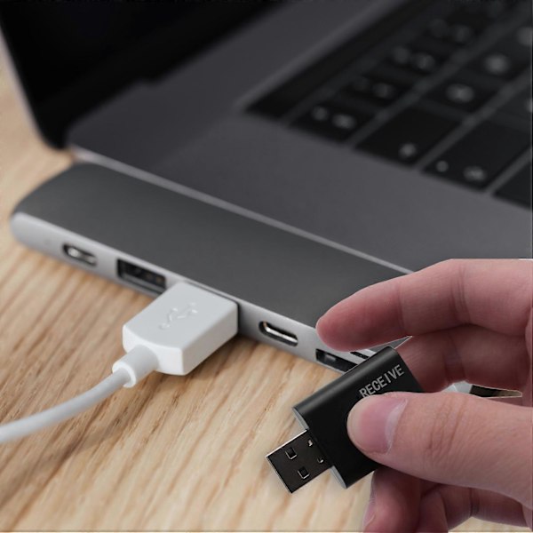 Mini Trådløs Bluetooth Receiver Adapter 5.0 Audio Transmitter Stereo Dongle Aux USB 3.5 mm til Lapt