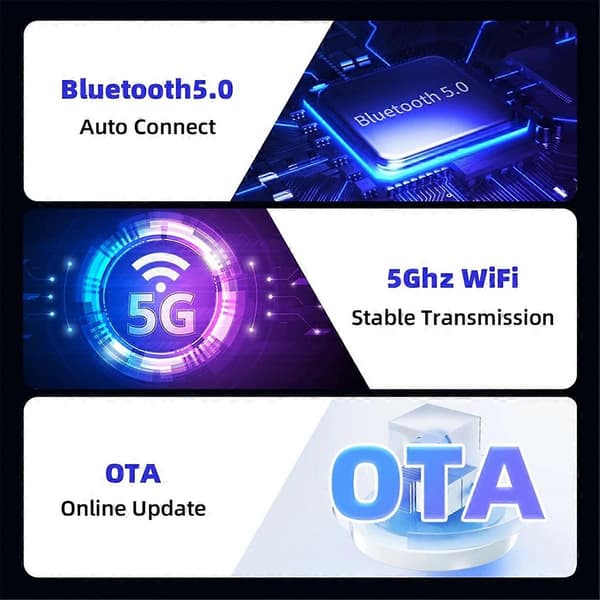 2-in-1 langaton CarPlay- ja Android Auto -sovitin ParttNumber-ajoneuvoille