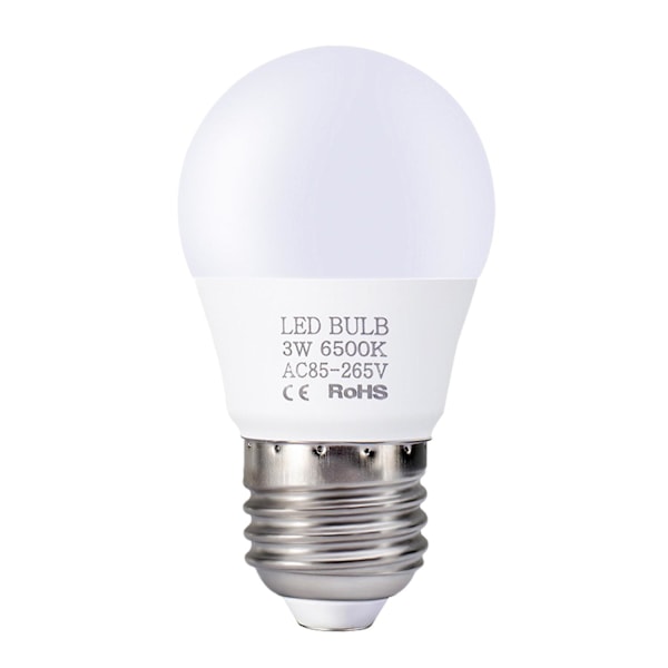 3W LED-lampor E27 Ljuskällor Energibesparande Vitt Ljus 6000-6500K Hög Ljusstyrka Lampa för Sovrum L