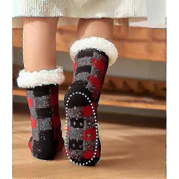 Fluffiga Termiska Sherpa Toffelsockor Ultra Mjuka Jul Vinterstrumpor
