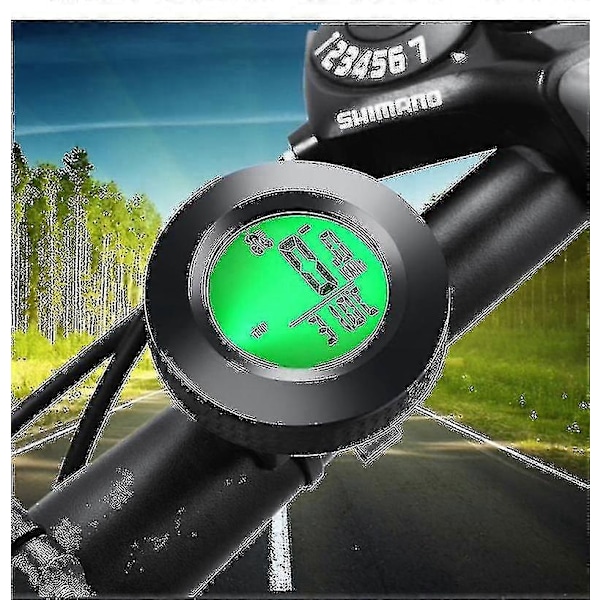 Trådløs cykelcomputer, vandtæt trådløs cykelcomputer, speedometer med 3-farvet baggrundsbelysning, LCD O