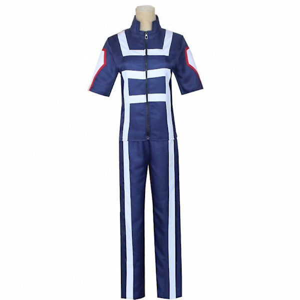 Anime My Hero Academia Iida Tenya Todoroki Shoto Cosplay Gym Outfit Overdele Bukser Paryk Halloween Karneval Festkostumer Costumes with wigs M