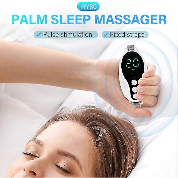 Smart Håndholdt Søvnhjælpsenhed med Mikrostrøm Palm Søvn Massager Angst Søvnløshed Lindring Fremmer Bedre Søvn