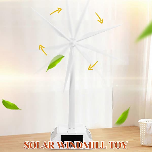 Solcelle Vindmølle Model Børn Vindmølle Legetøj Småbørn DIY Solcelle Vindmølle Håndværk Videnskabelig Vindmølle Model