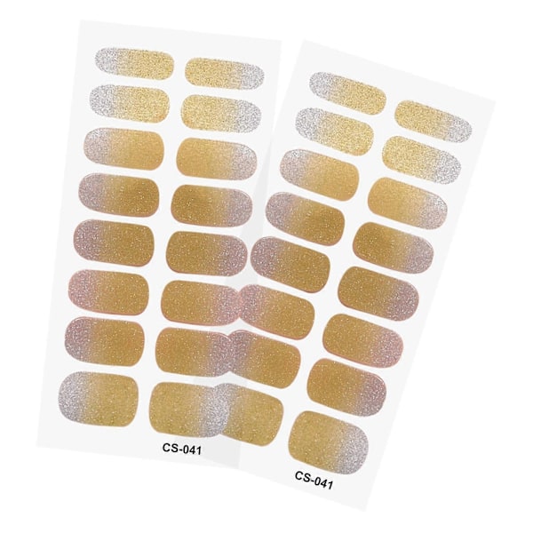 2 st Nagelstickers Nageltillbehör Press on Naglar, Gradientfärger, Hela Omslag 8 Blandade Storlekar Nageldekaler Nagelkonstdekoration för Hem DIY Nagelkonst