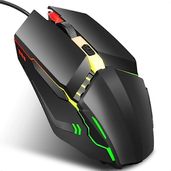 Mus Färgglad Glödande Gamingmus 4D Ergonomisk Design