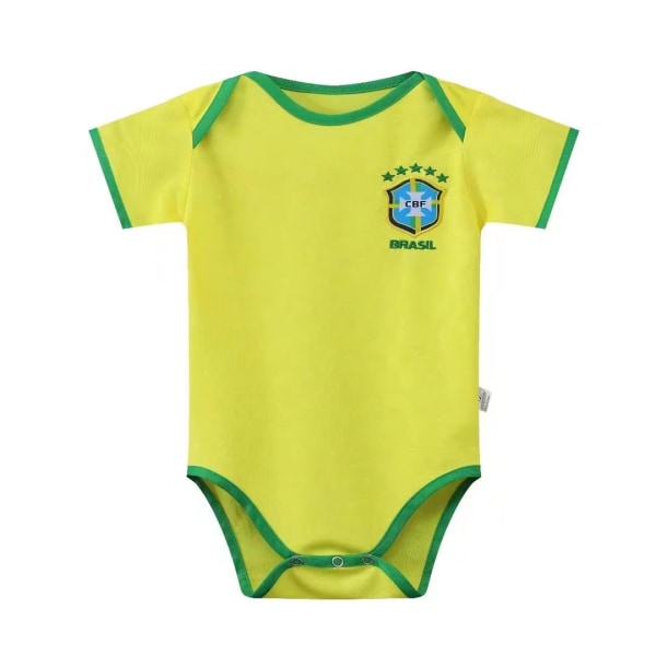 23-24 Real Madrid Arsenal Paris baby fodboldtrøje Argentina Portugal baby kravlende onesie 24Brazil Size 9 (6-12 months)