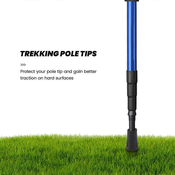 4 stk Erstatningsgummitupper til Vandrestaver Trekkingstaver 4cm