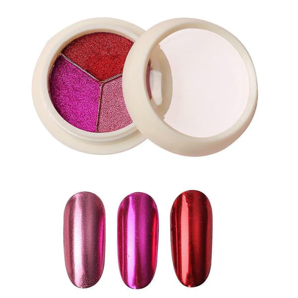 Manicure Spejl Pulver Titanium Pulver Tre Farve Solid Pulver pu9257