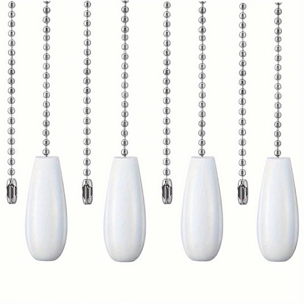 Nya modeller 2 st/4 st Takfläkt Kedjedrag Dekorativ Förlängning 30 cm Vit Färg Trä Dragkedja Fläkt Dragkedjor Set Ornament För Taklampa La