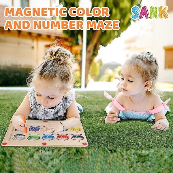 Farvematchende magneter Børnehaveklasseværelset skal have trælegetøj til at udvikle finmotoriske færdigheder Tælle og sortere legetøj
