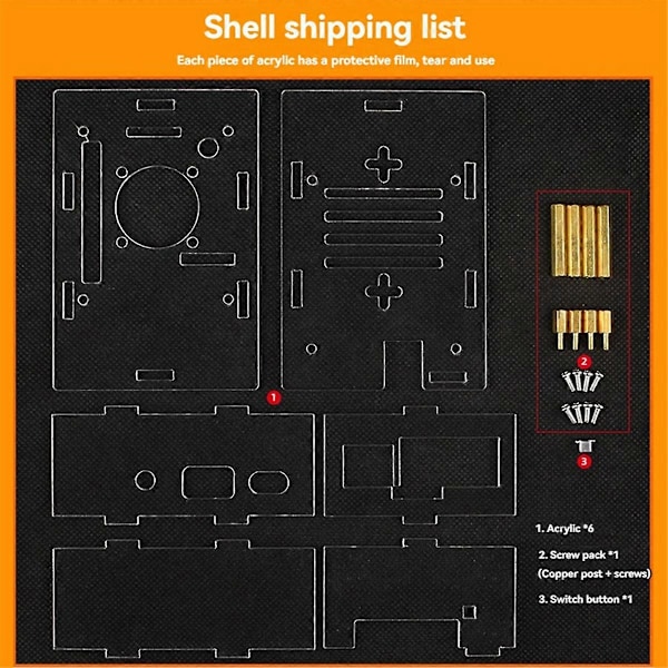 For Orange Pi 4A Kabinett Akryl Innhegning Transparent Skall