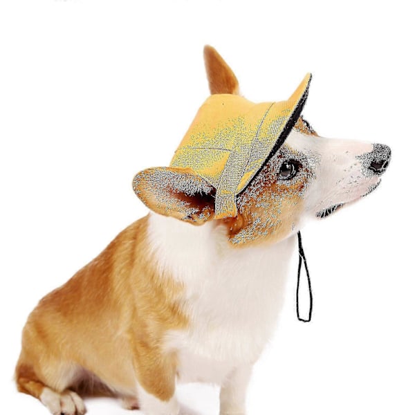 Hundhatt, Katthatt, Husdjurskeps/hundsportkeps/solskärm med öronhål och hakrem för hundar och katter, Apelsiner