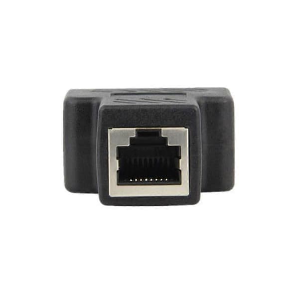 1 til 2 Lan Ethernet Netværk Splitter Stik Forlænger Adapter Stik til RJ45 A