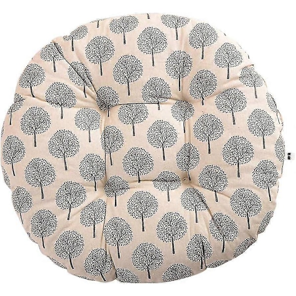 Tuolinpehmuste, pyöreä, istuintyyny, kukkakuvio, eläinkuvio, istuintyyny ulkokäyttöön, puutarhaan, parvekkeelle, 40 cm, puuvillaa ja pellavaa