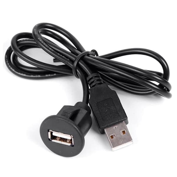 USB Förlängningskabel Bil Motorcykel Instrumentbräda Infälld Panel Ljudkabel
