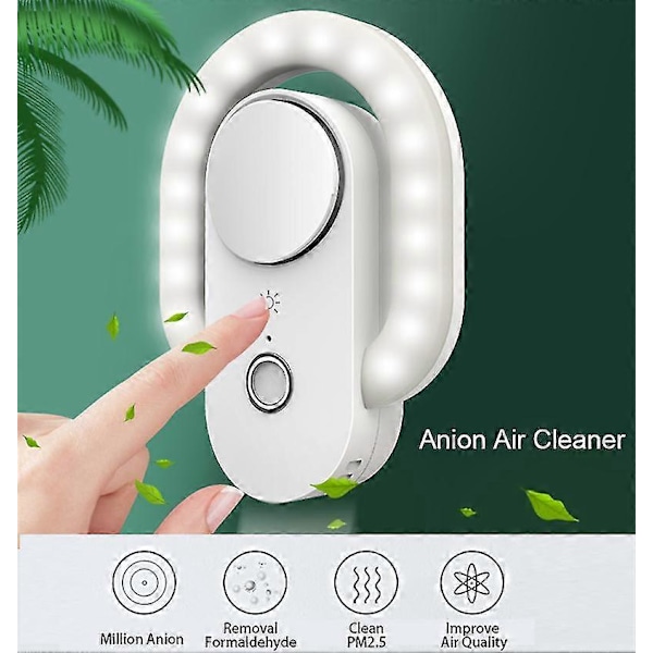Intelligent Dobbel Sensor Nattlys Anion Luftrenser Lys Berørings Aromaterapi Lys Atmosfære Nattlys