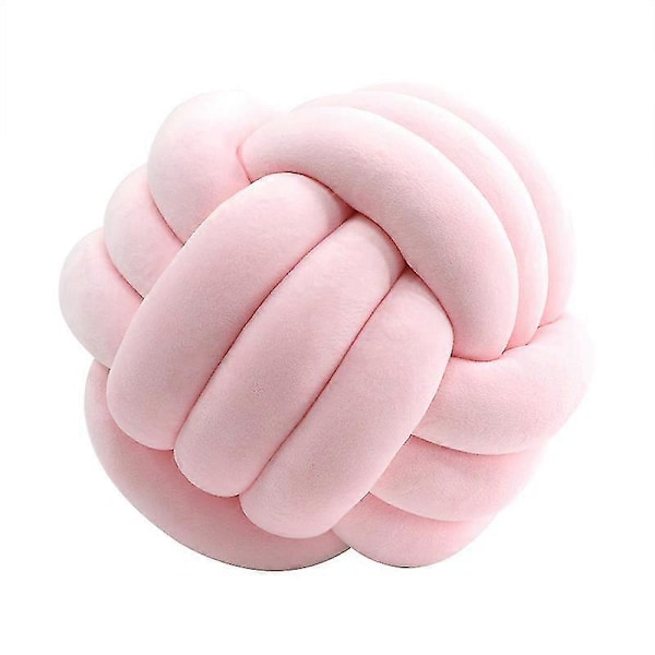 Liten Knutepute Sofa Dekorativ Pute Tre-tråds ballpute Rosa