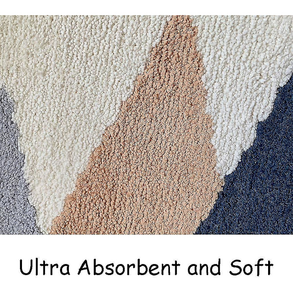 Tflycqbadetæpper Naturbadetæppe til badeværelse Skridsikkert Blødt Absorberende Kan maskinvaskes, Brusebadeværelsesindretning Bademåtte, 16x24 tommer, Beige