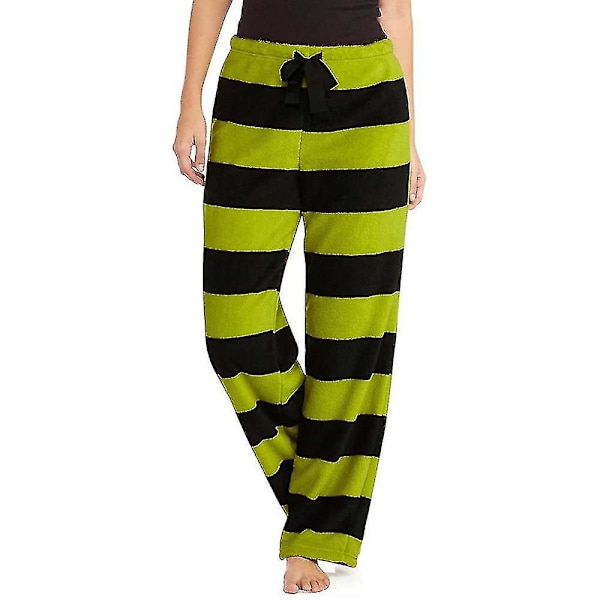 Kvinder Jul The Grinch Print Stribet Sleep Nattøj Xmas Pyjamasbukser M