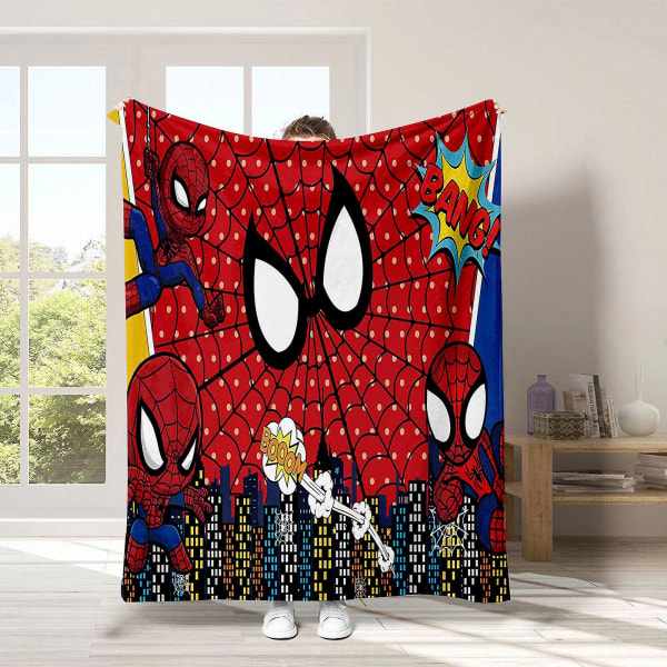 Spiderman-tæppe Superblødt, varmt flanneltæppe Sovesofa Bil Børn Drenge Gaver style 11 125*150cm