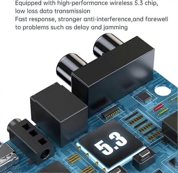 Bluetooth 5.3 lydsender mottaker 3,5 mm RCA optisk koaksial USB-stasjon U Disk stereo musikk trådløs dongle