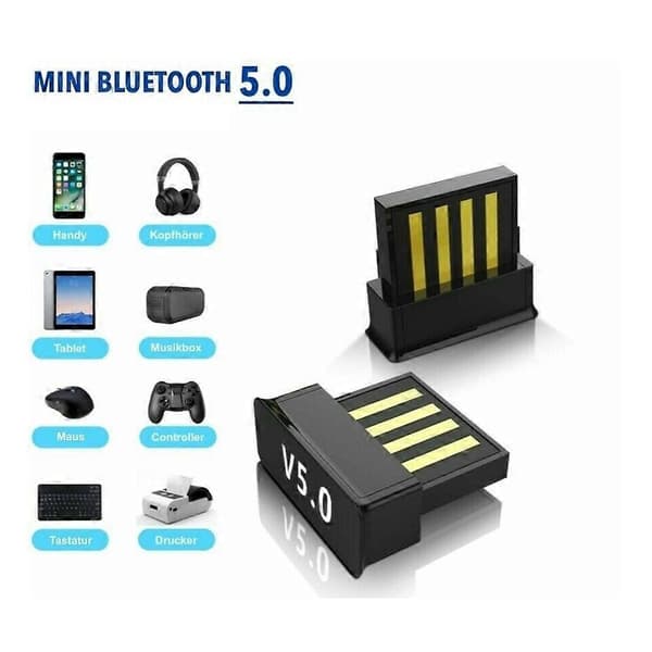Bluetooth Adapter Nano USB Bluetooth 5.0 Dongle Trådløs Audio Bluetooth Stick Bluetooth Modtager til PC Windows 10 8 7