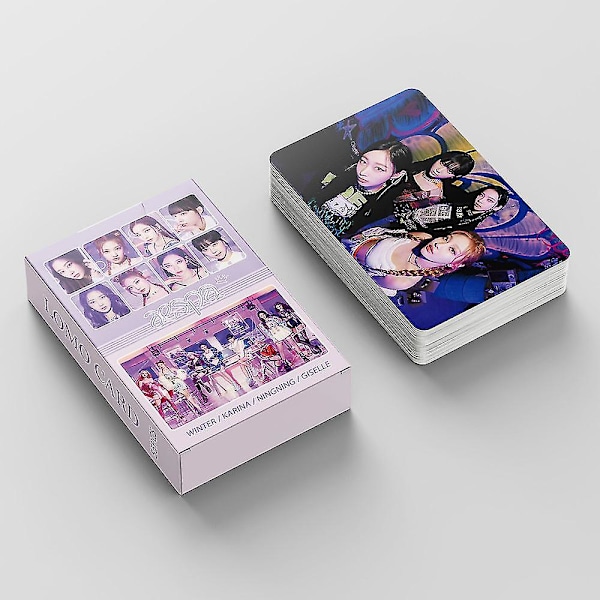 55 kpl/setti Kpop Aespa Savage Winter Ningning Lomo Kortit Uusi Albumi Aespa Idol Fanilahjat Valokuvakortti Valokuva-albumikortti
