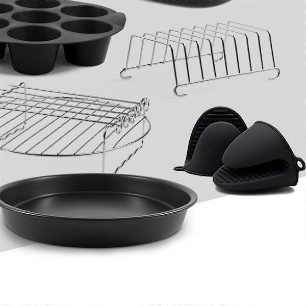 Fyrkantiga Air Fryer Tillbehör 9 Tum, för Tower Etc 5.6-8.3L Deep Basket Airfryer