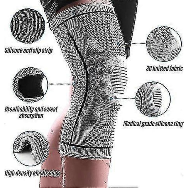 2 st Ultra Elite Knäskydd, Ultra Knee Elite Kompressionsärm, Knäskydd, Med Sidostabilisatorer, Ultra Knee Elite, Knäskydd För Knäsmärta (l)