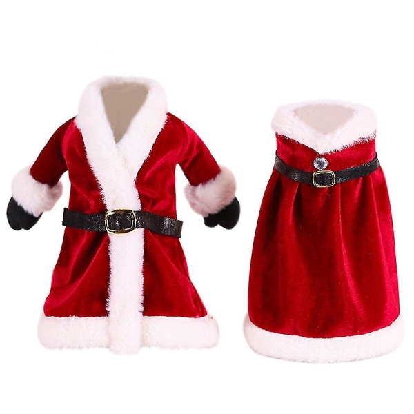 2stk julevinflaskebetræk Creative Dress Style Flaske Decor Suit