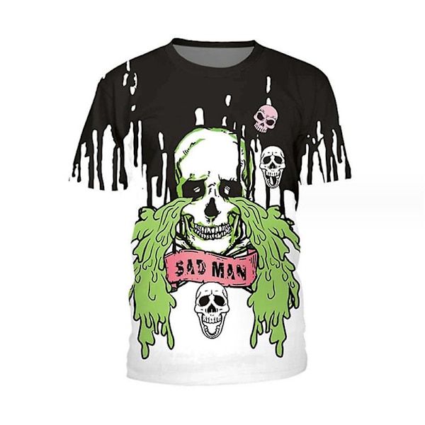 Halloween Skeleton Men Gutter T-skjorte style 6 4XL