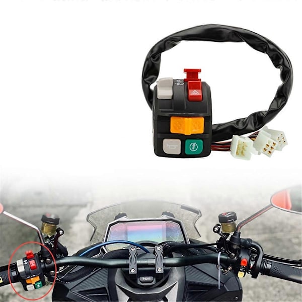 Motorcykel Universal 22mm Styrbrytare 7 Funktioner Styr Modifiering Brytarenhet