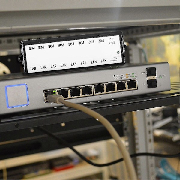 8 Porter Poe-injektor Poe-splitter For Cctv Nettverk Poe-kamera Strøm Over Ethernet Ieee802.3af