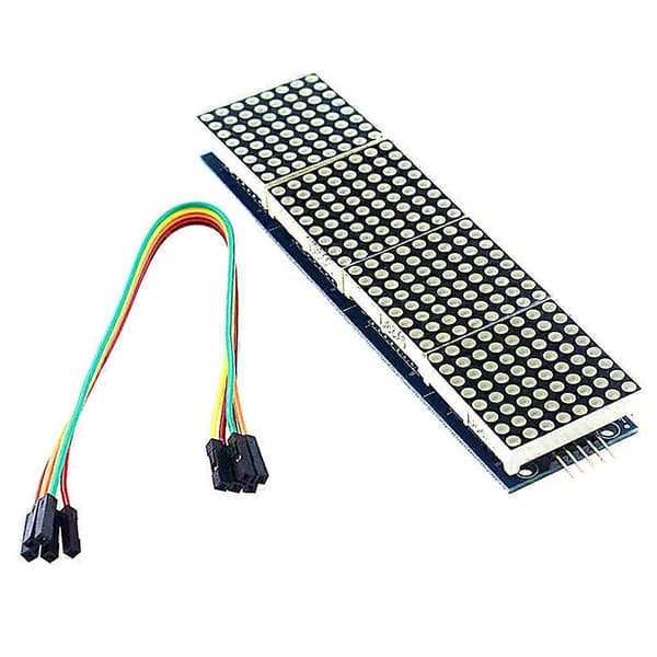 MAX7219 4 i 1 LED-display Punktmatris Mikrokontroller MCU Kontrollmodul med 5P Linje Blå Grön Blå Panel