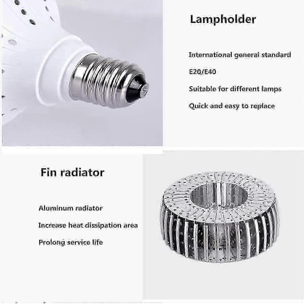LED-pære E40 200W 20000lm for fabrikkbelysning, 6500Kp