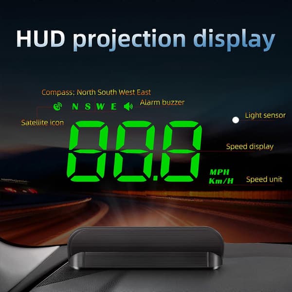 M1 Auto OBD2 GPS Head-Up Display Elektronikk HUD Projektor Digital Speedometer