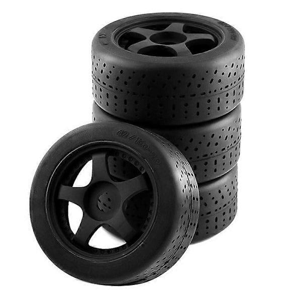 4 stk. plastik hjul gummidæk til ARRMA 1/7 INFRACTION 6S F1 LIMITLESS RC bil