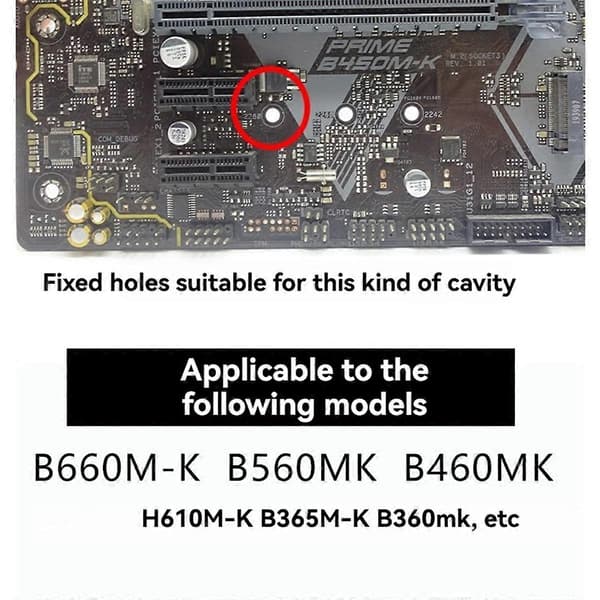 10 st M.2 SSD Nylonfäste Ankare Montering för Moderkort Med Hål B660M-K H610M-K B560M-