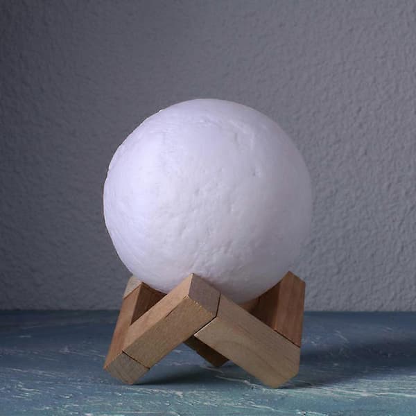3D månelampe med træfod / Gaver til venner