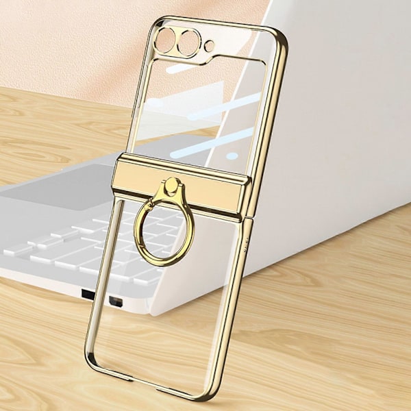 Skal för Samsung Galaxy Z Flip 6, Fullständigt skydd för gångjärn, Slimmat skal i ett stycke, Stötsäkert skyddsskal i konstläder för Flip6