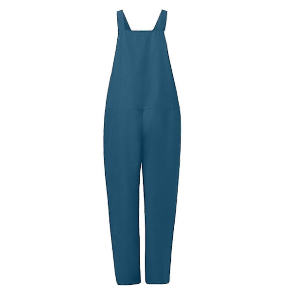 Dame Overall Casual Løse Buksedragter Romper Baggy Playsuit Bomuld Og Linned Jumpsuit TA