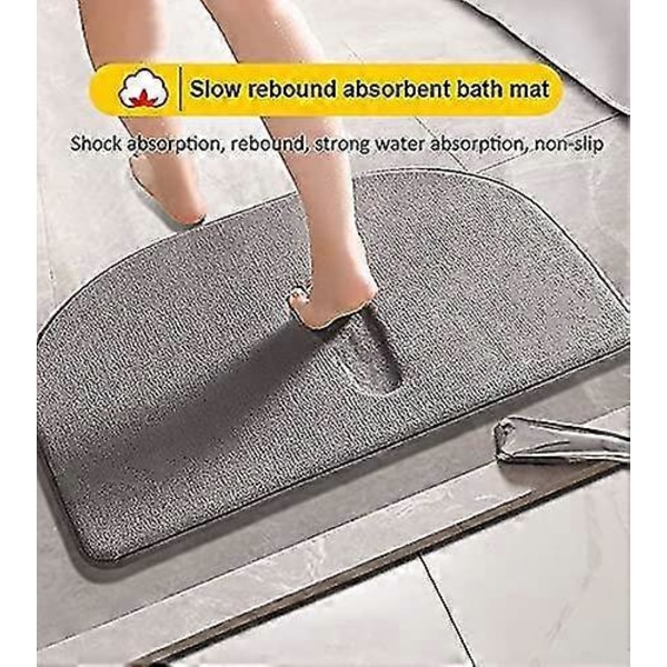 Halkfri Badrumsmatta, Superabsorberande Badrumsmatta i Memory Foam, Maskintvättbar (ShiKai)