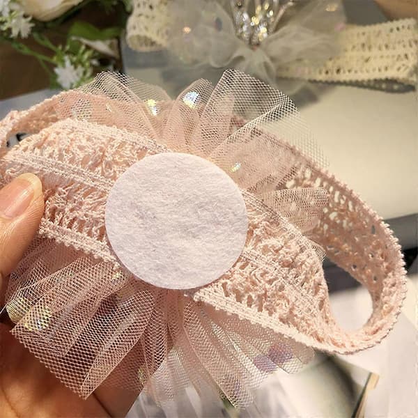 Hårbånd for spedbarn med Rhinestone Krone Hodeplagg Baby Jente Mesh Elastisk Hodebånd