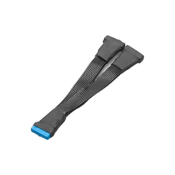 Moderkort USB 3.0 19PIN Header 1 till 2 Förlängningssplitterkabel 19Pin 20Pin Intern Förlängningsheader