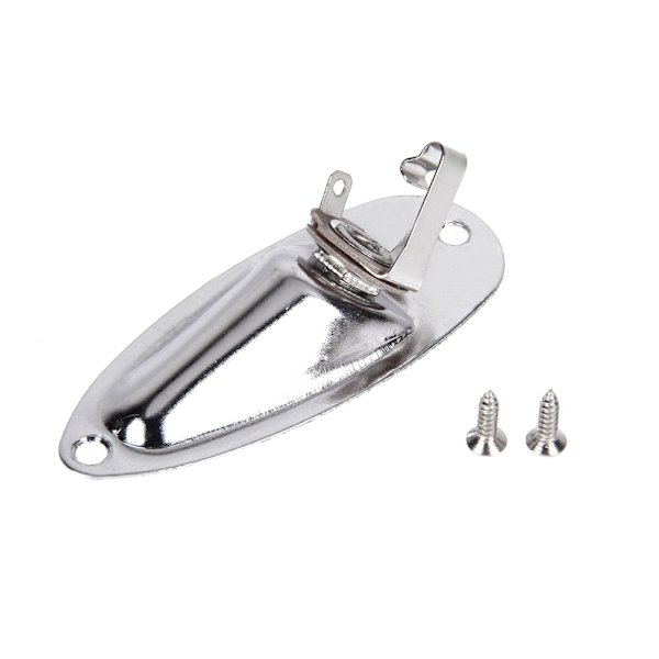 Pickup jack 6.35mm båtformad pickup jack socket lämplig för Stratocaster elgitarr silver