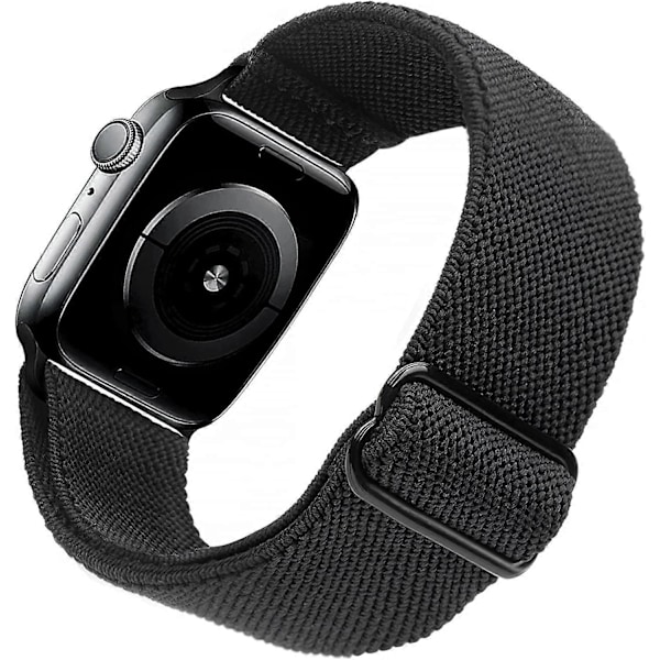 Joustava kellon ranneke, yhteensopiva Apple Watch -rannekkeen kanssa 45mm 44mm 42mm Mukava säädettävä urheiluranneke iWatch Series 7 6 5 4 SE 3 2 1 naisille ja miehille - Bl