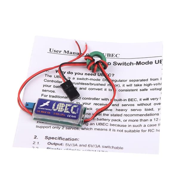 Hobbywing 3A Switch Mode UBEC 5V 6V max 5A Laveste RF Støj (Hobbywing UBEC, 3A UBEC)