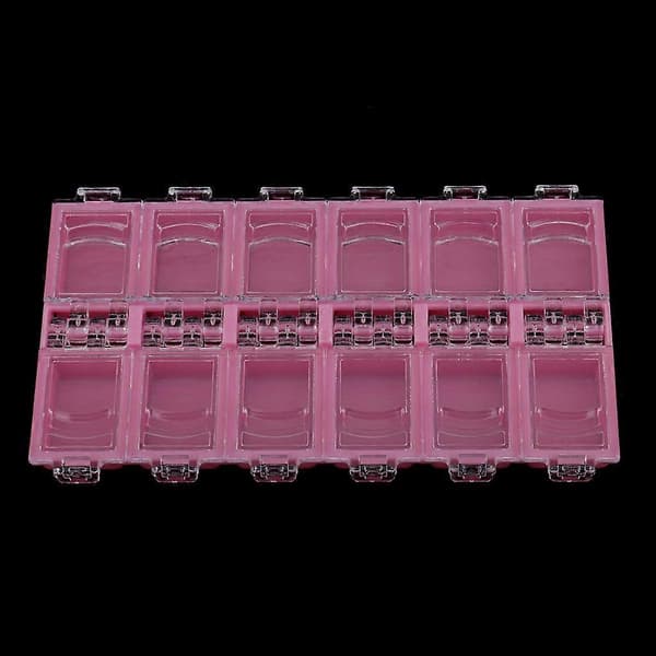 Rosa Rhinestone Neglekunst Tips Tom Beholder Boks Etui
